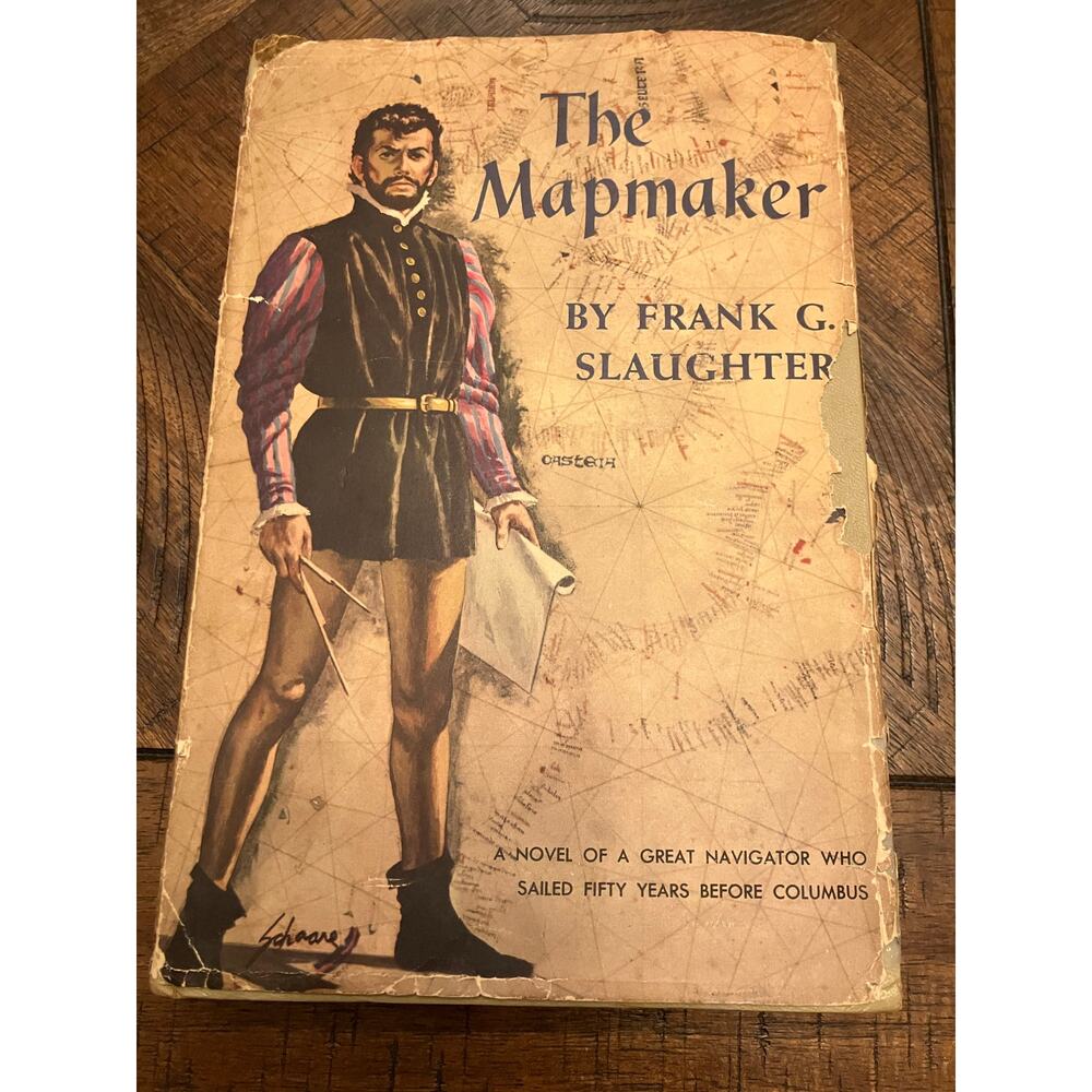The Mapmaker 1957, Frank C Slaughter, Book‎ Club Edition, Dust Jacket, Hardcover